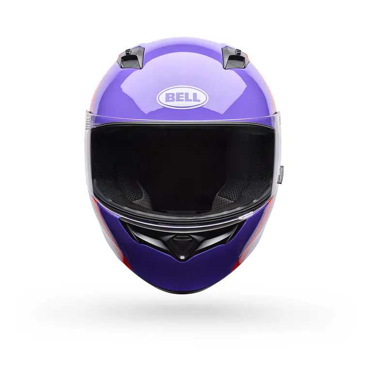Casco Moto Calle Qualifier Chasm Morado Certificado QR Bell 3