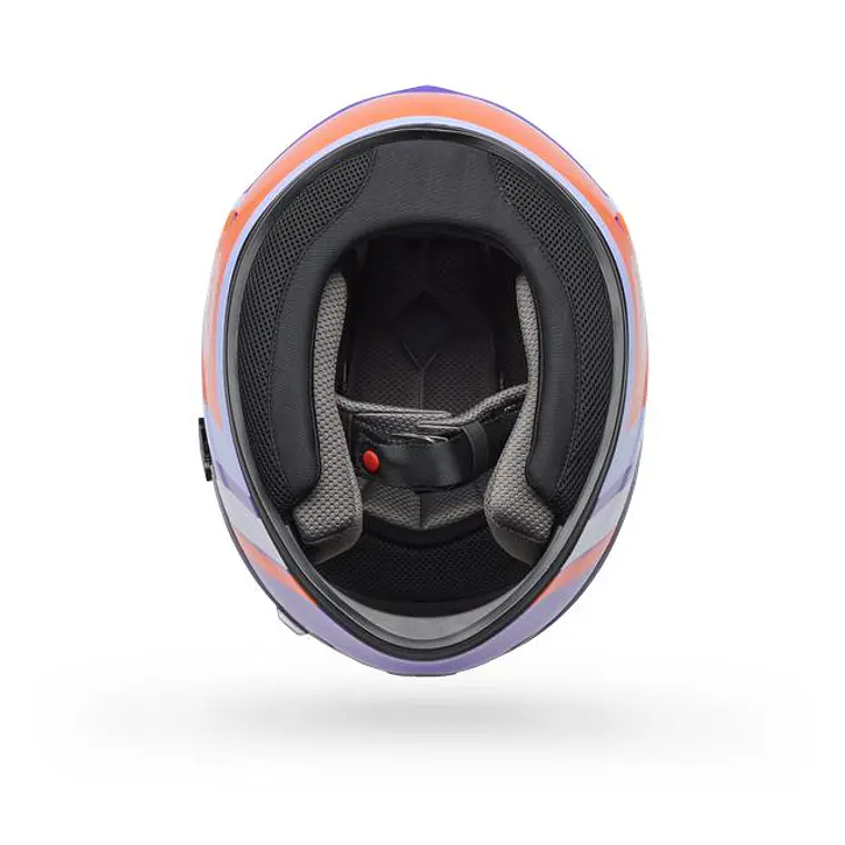 Casco Moto Calle Qualifier Chasm Morado Certificado QR Bell 5