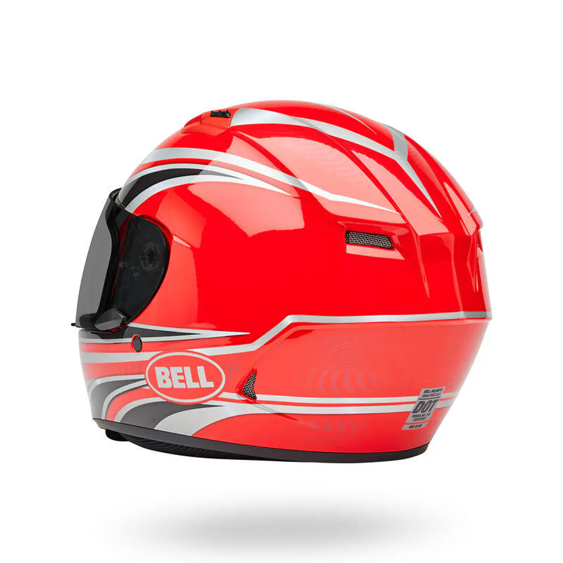 Casco Moto Calle Qualifier Conduit Rojo/Plateado Certificado QR Bell 5
