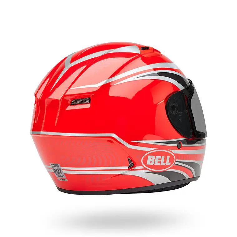 Casco Moto Calle Qualifier Conduit Rojo/Plateado Certificado QR Bell 6