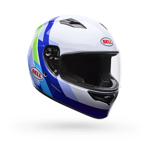 Casco Moto Calle Qualifier Vibe Azul/Blanco Certificado QR Bell