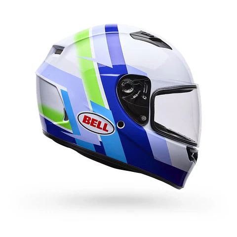 Casco Moto Calle Qualifier Vibe Azul/Blanco Certificado QR Bell