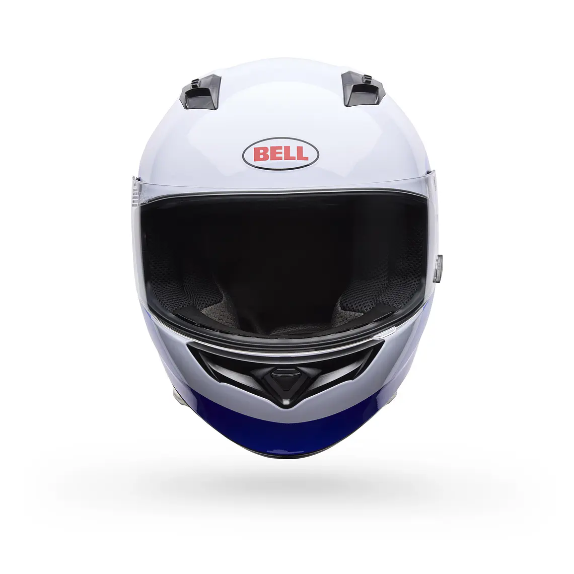 Casco Moto Calle Qualifier Vibe Azul/Blanco Certificado QR Bell 3