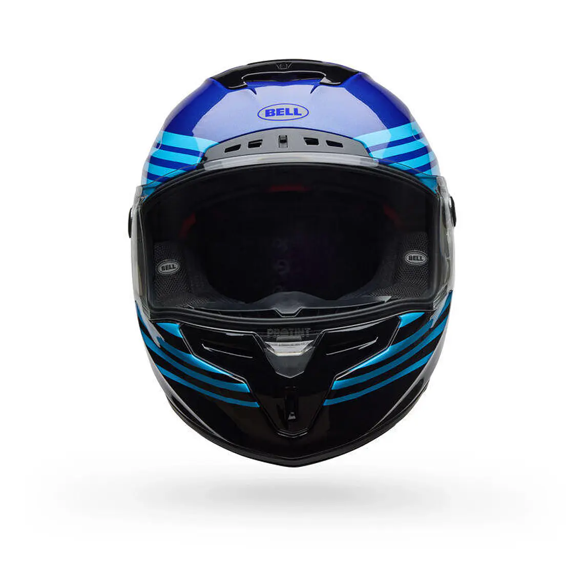 Casco Moto Calle Race Star DLX Flex Azul/Negro Certificado QR Bell 3