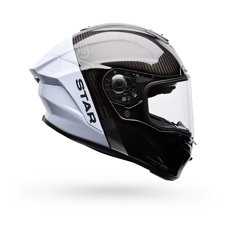 Casco Moto Calle Race Star DLX Flex Strike Blanco/Negro Bell 1