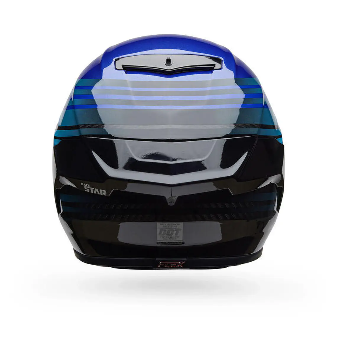 Casco Moto Calle Race Star DLX Flex Azul/Negro Certificado QR Bell 4