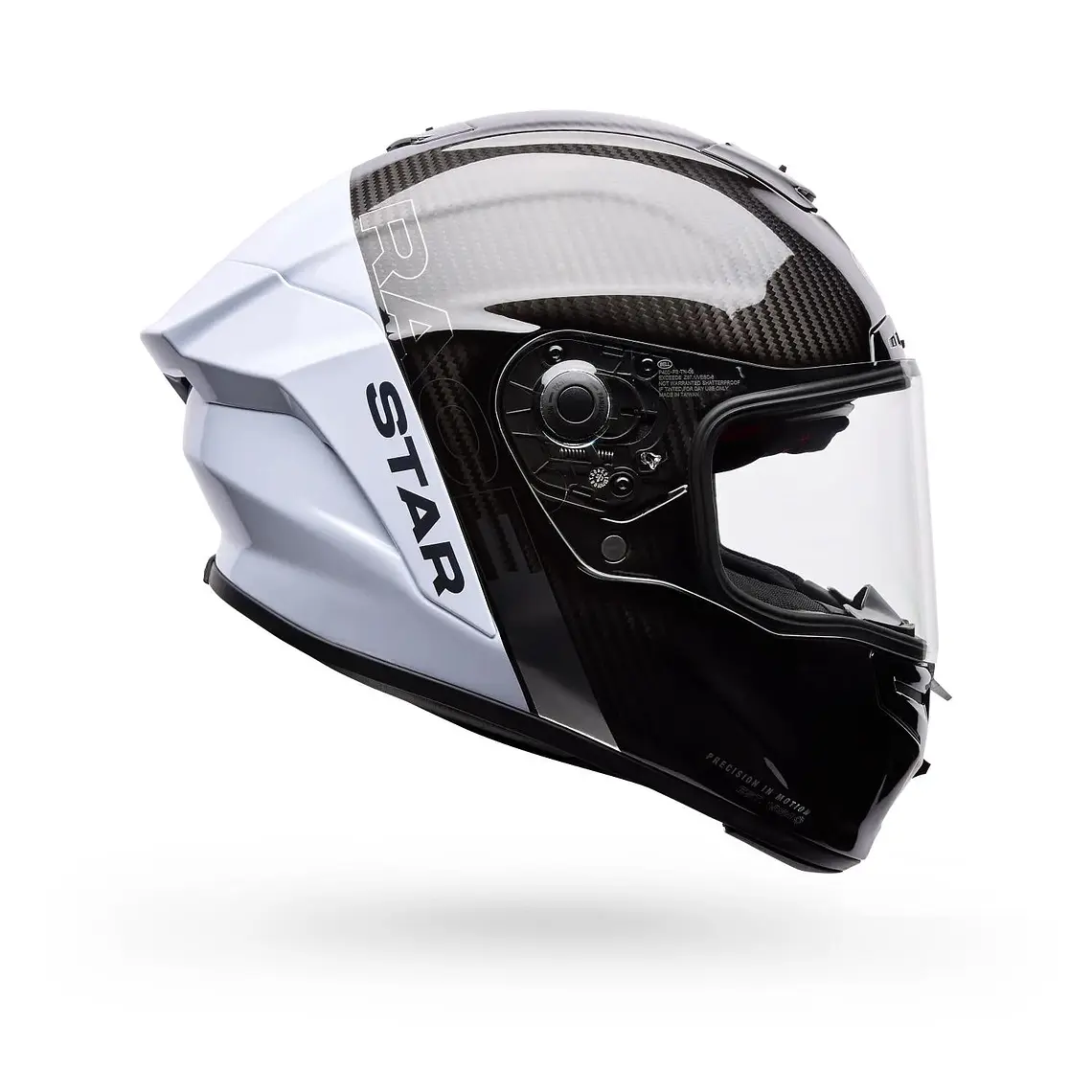 Casco Moto Calle Race Star DLX Flex Strike Blanco/Negro Bell 4