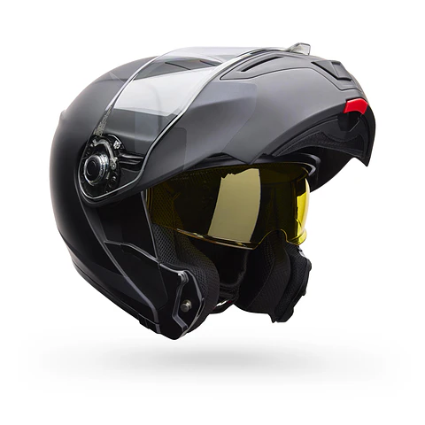 Casco Moto Calle SRT Modular Abatible The Good Ride Negro/Azul Certificado QR Bell