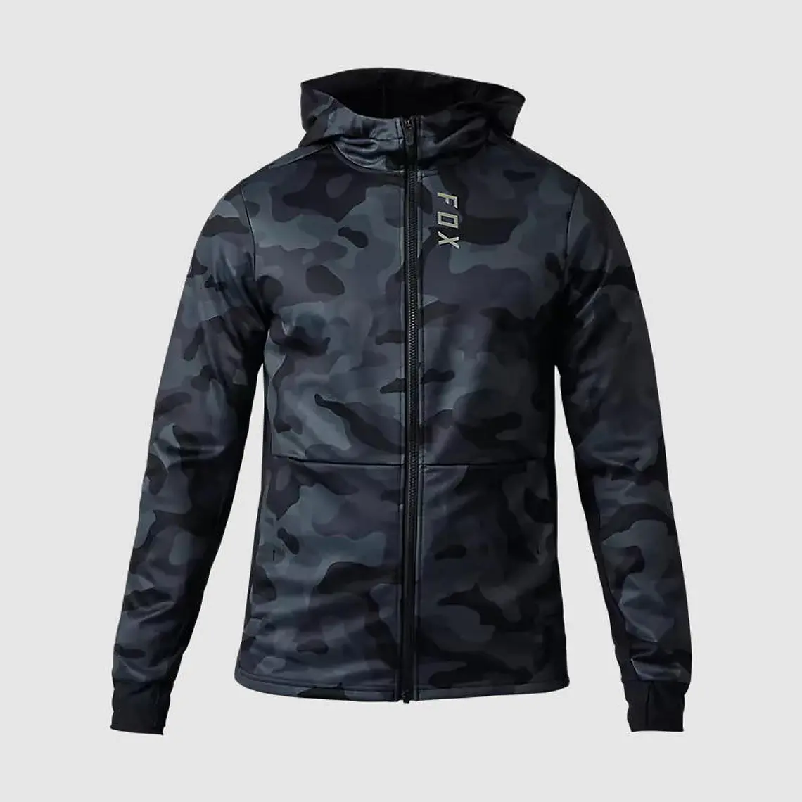 Chaqueta Moto Defend Drive Windbloc® Zip Negro Camo Fox 1