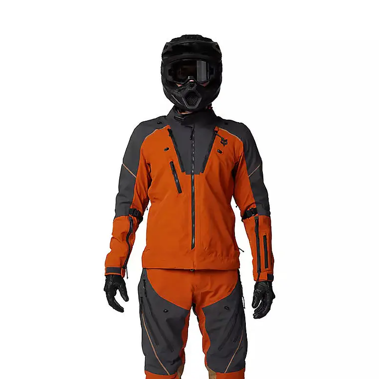 Chaqueta Moto Defend GORE-TEX ADV Impermeable Naranjo Fox 3