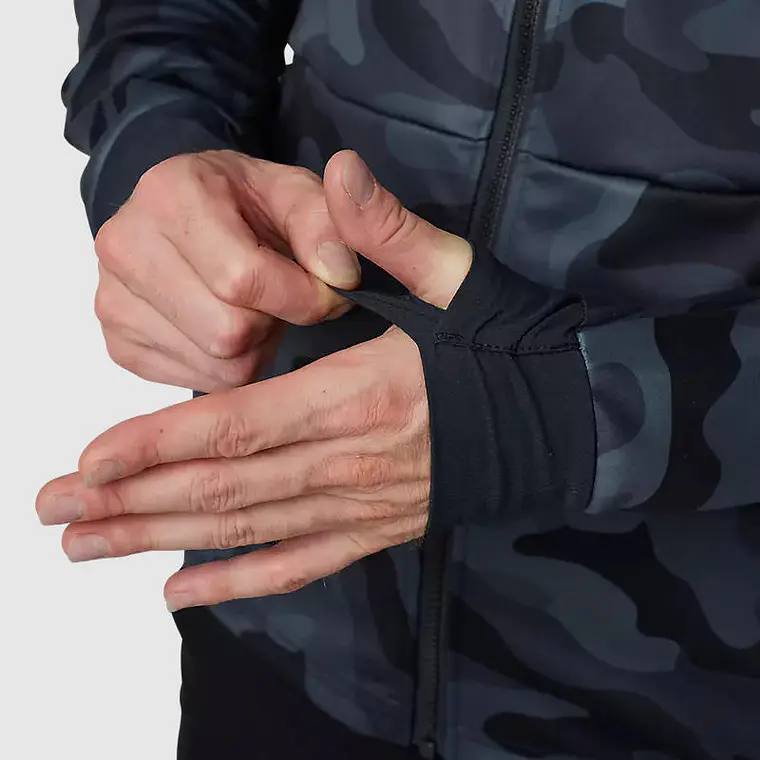 Chaqueta Moto Defend Drive Windbloc® Zip Negro Camo Fox 9