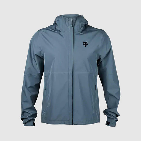 Chaqueta Moto Impermeable Offroad Azul Acero Fox