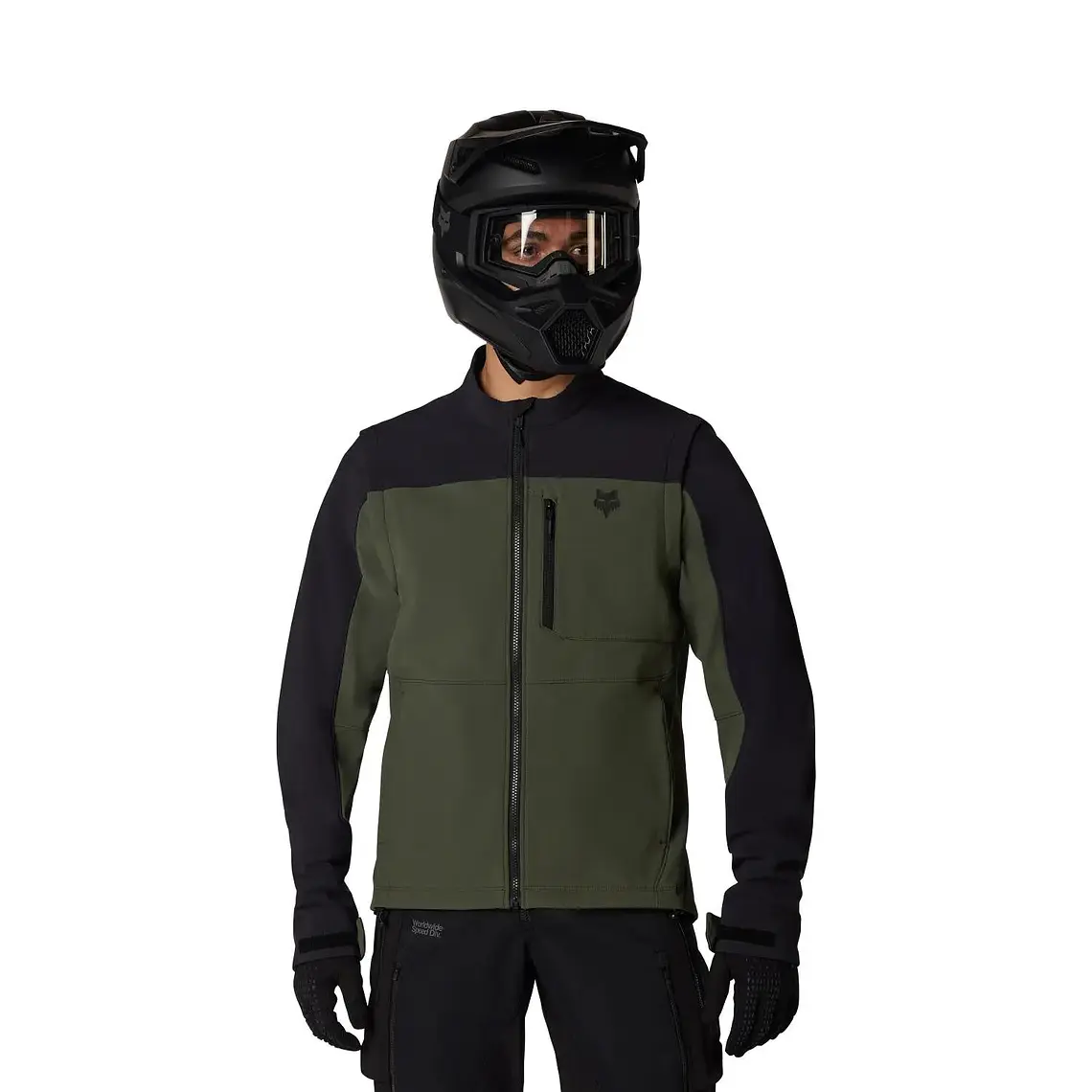 Chaqueta Moto Ranger Softshell Off-Road Verde Fox 3