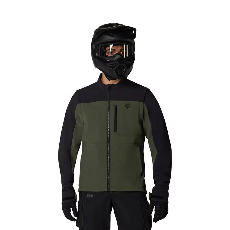 Chaqueta Moto Ranger Softshell Off-Road Verde Fox 3