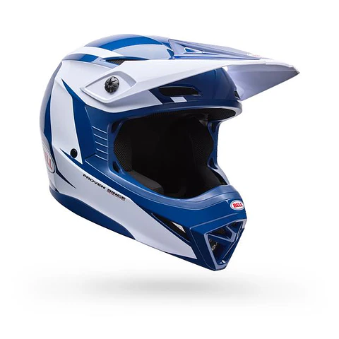 Casco Moto MX-10 Talon Azul/Blanco Bell