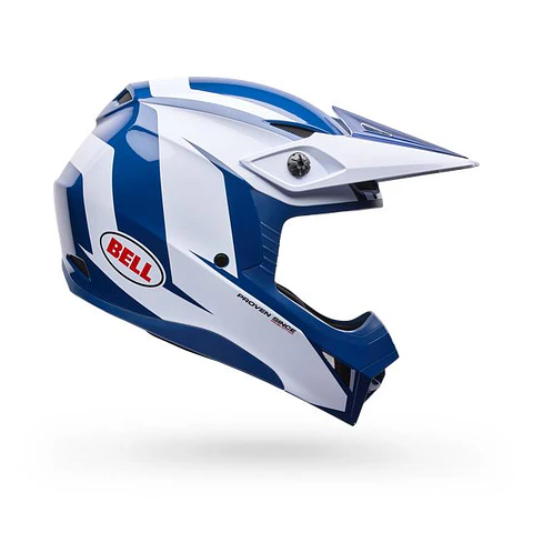 Casco Moto MX-10 Talon Azul/Blanco Bell