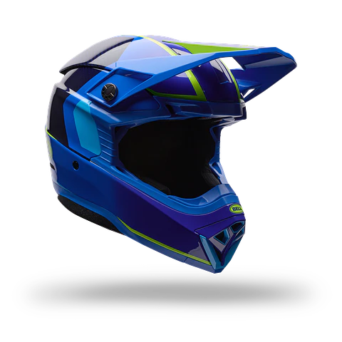 Casco Moto Moto-10 Gp Vector Azul Bell