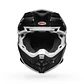 Casco Moto Moto-10 Spherical Solid Negro/Blanco Bell - Miniatura 3