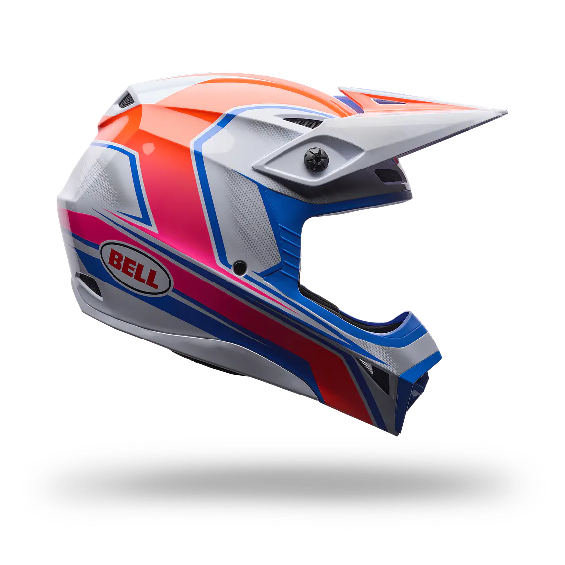 Casco Moto Mx-10 Mips Speedway Blanco/Azul Bell 1