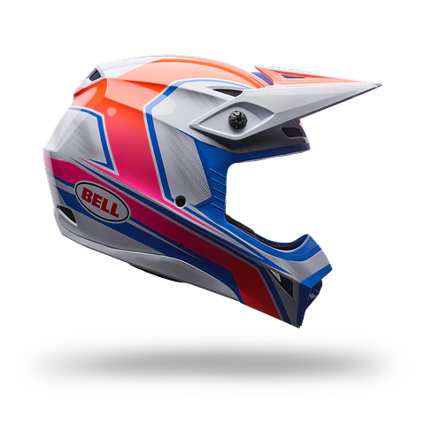 Casco Moto Mx-10 Mips Speedway Blanco/Azul Bell