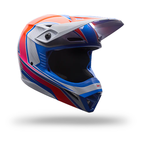 Casco Moto Mx-10 Mips Speedway Blanco/Azul Bell
