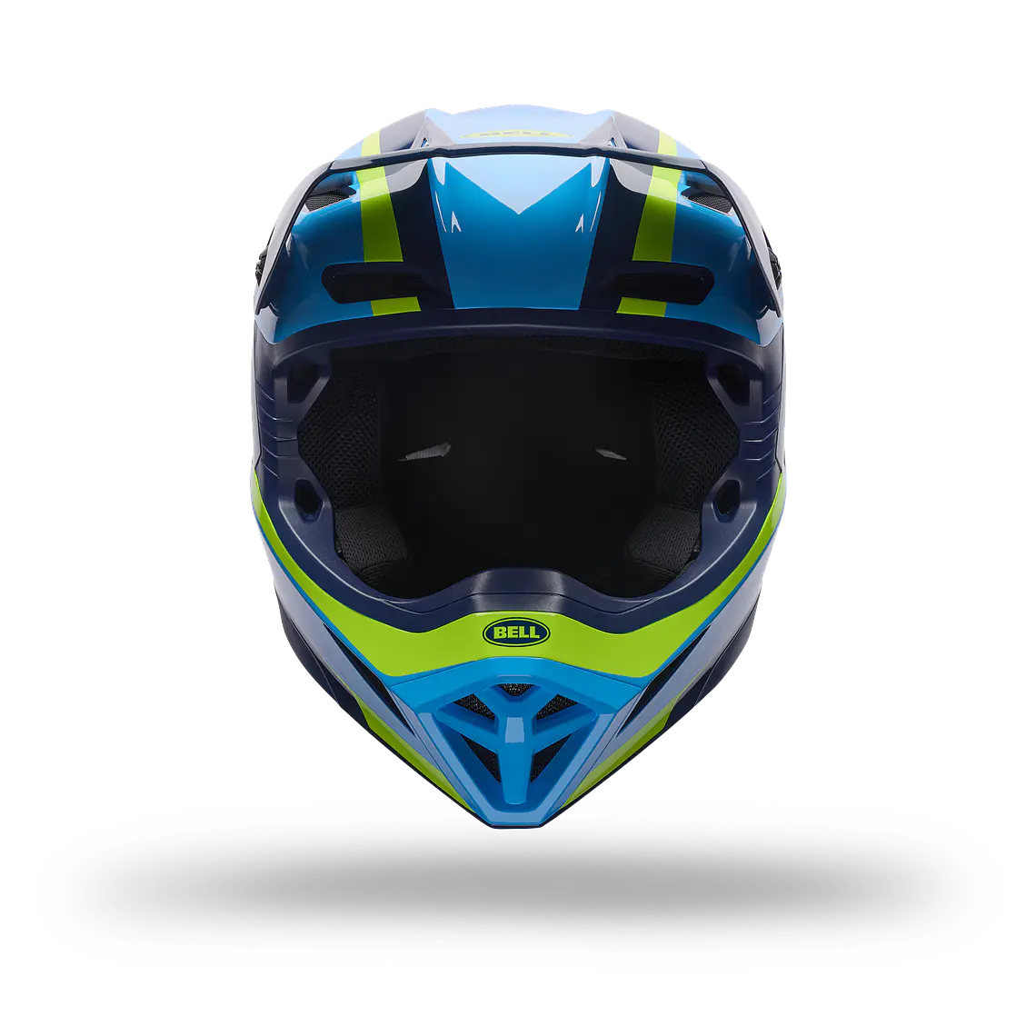 Casco Moto Mx-10 Mips Spiral Azul Vapor Bell 3