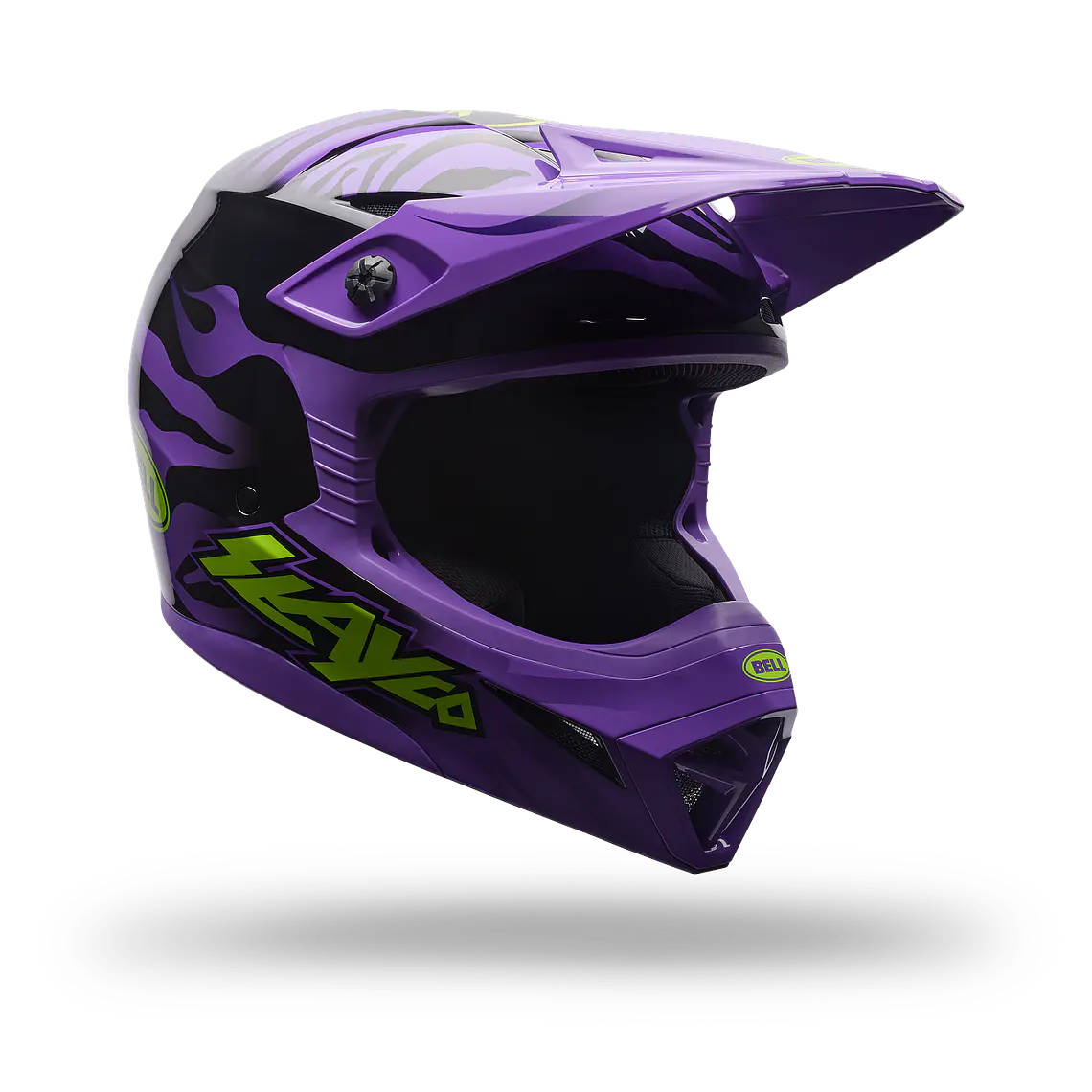 Casco Moto Niño Mx-10 Mips Amber Negro/Morado Bell 2