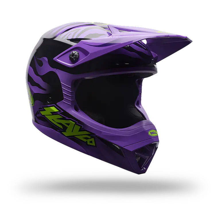 Casco Moto Niño Mx-10 Mips Amber Negro/Morado Bell 2