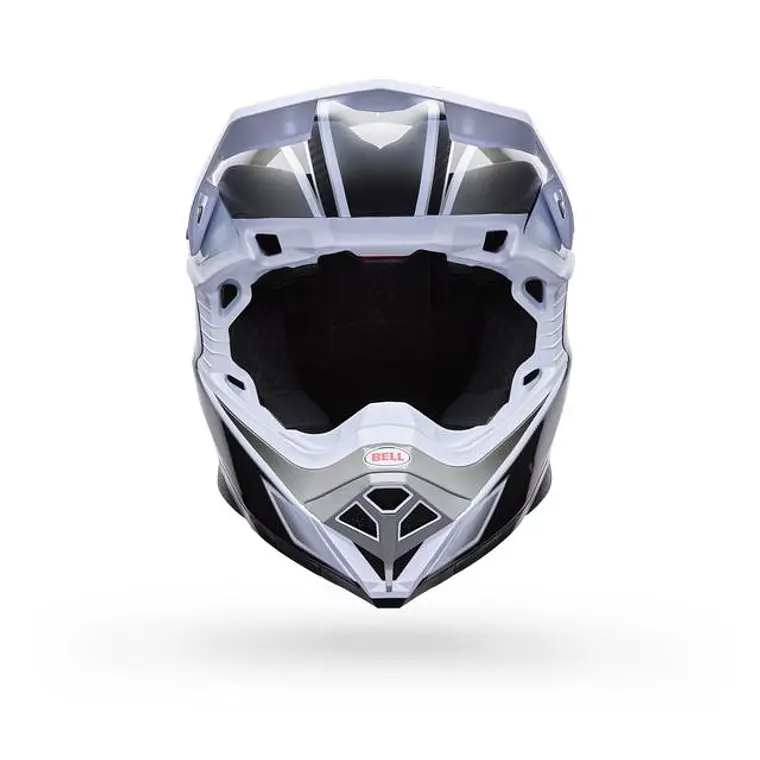 Casco Moto Spherical Moto-10 Blanco/Negro Bell 3