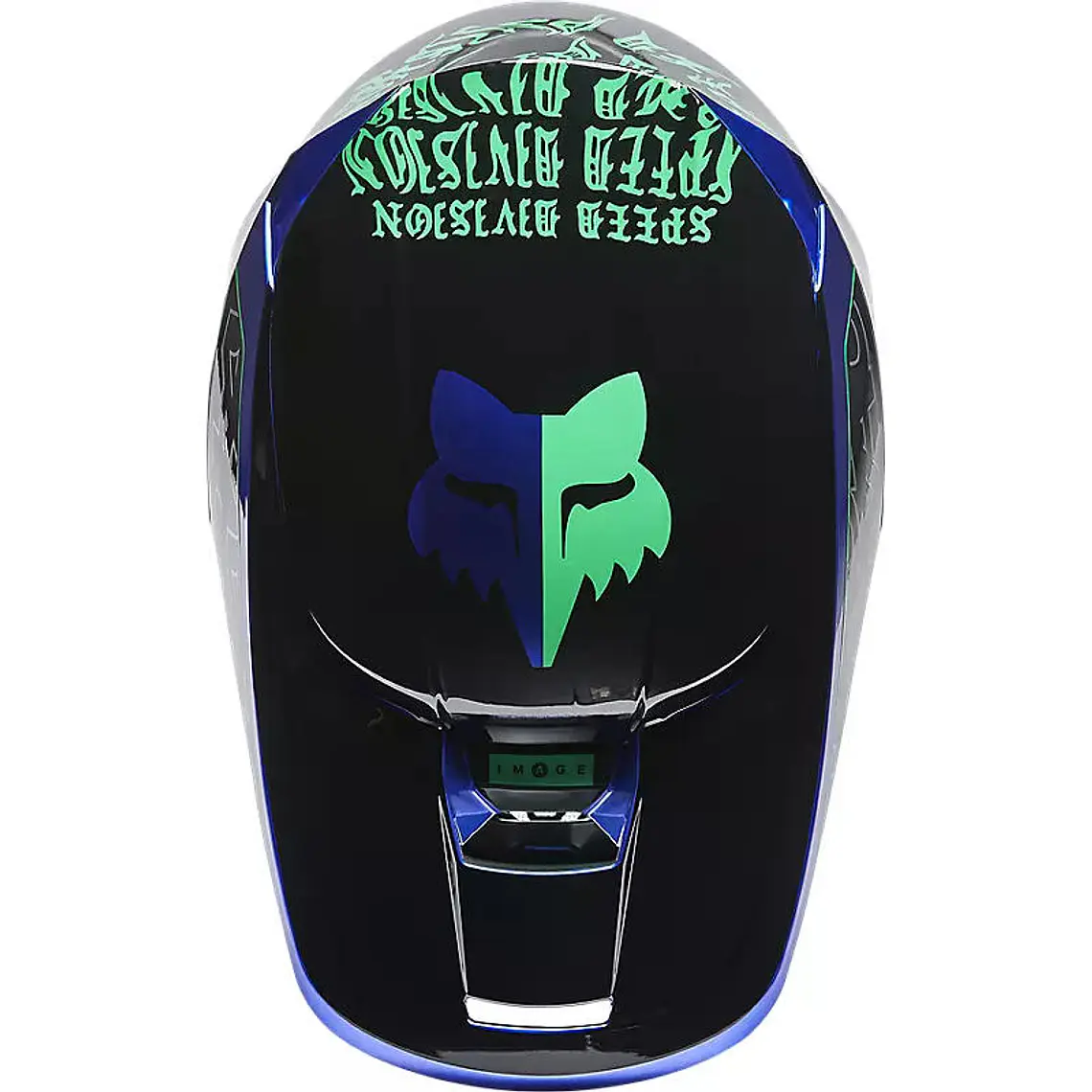 Casco Moto V1 Peril Azul Fox 3
