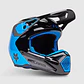 Casco Moto V1 Polaris Negro/Azul Fox - Miniatura 2