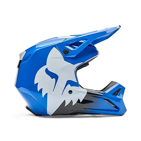 Casco Moto V1 Shield Azul Fox