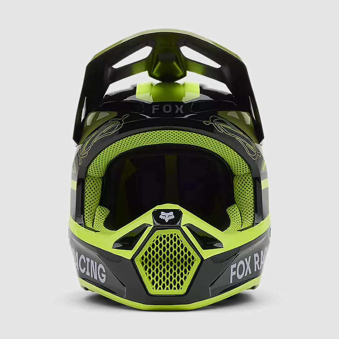 Casco Moto V1 Race Spec Verde Fox 3