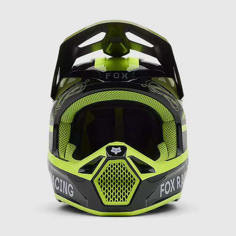 Casco Moto V1 Race Spec Verde Fox 3