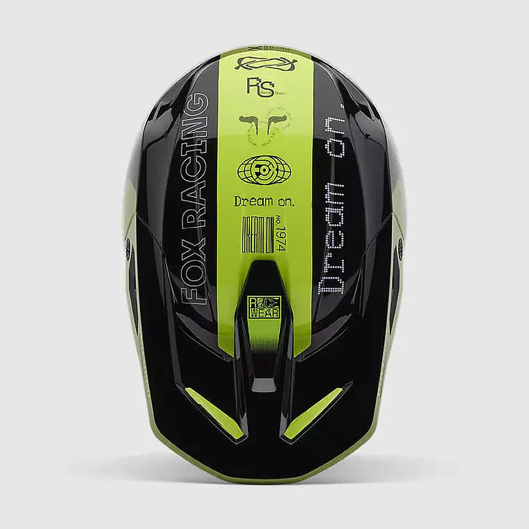 Casco Moto V1 Race Spec Verde Fox 4