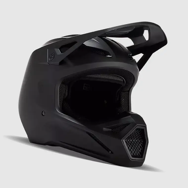 Casco Moto V1 Solid Negro Mate Fox 2