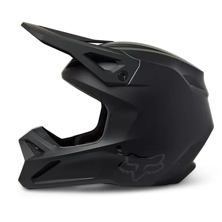 Casco Moto V1 Solid Negro Mate Fox 3