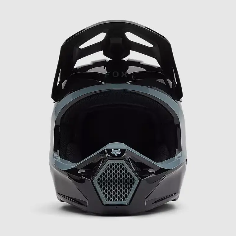 Casco Moto V1 Taunt Negro/Gris Fox 3