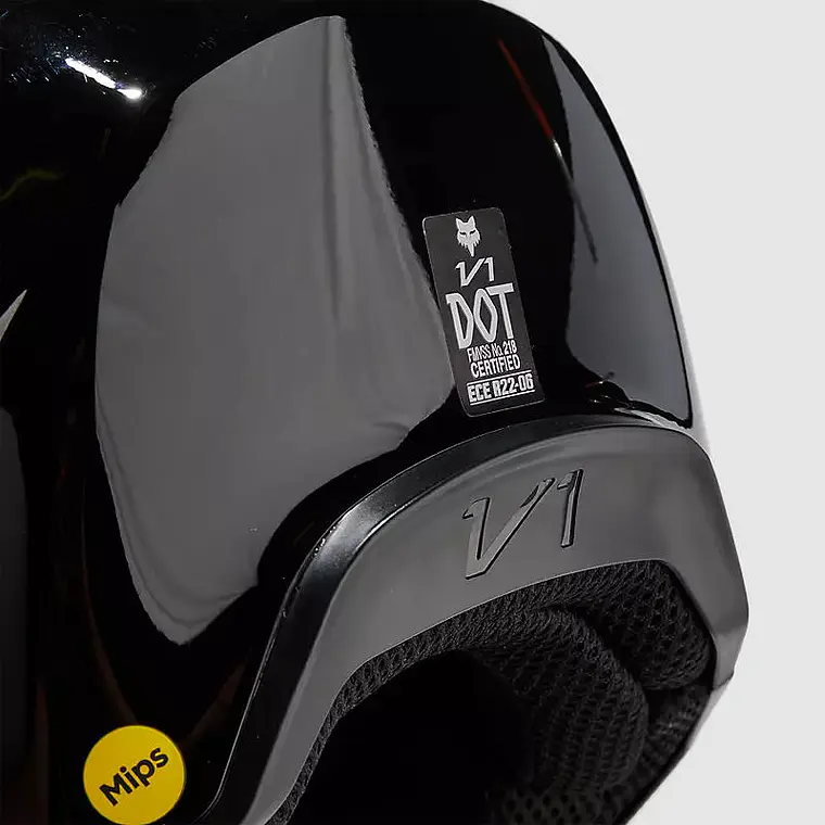 Casco Moto V1 Solid Negro Fox 9