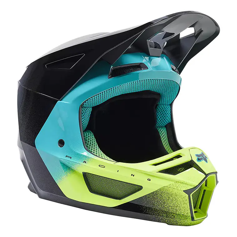 Casco Moto V2 RKANE Gris/Amarillo Fox 1