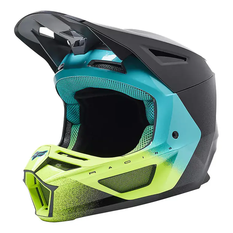 Casco Moto V2 RKANE Gris/Amarillo Fox 2
