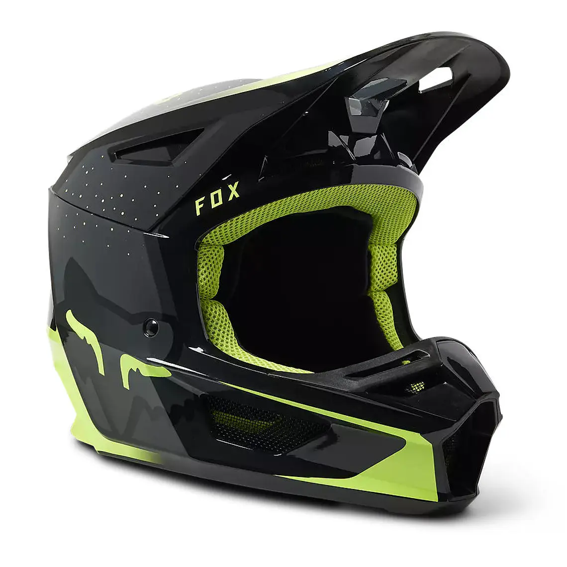 Casco Moto V2 Vizen Amarillo Fox 1