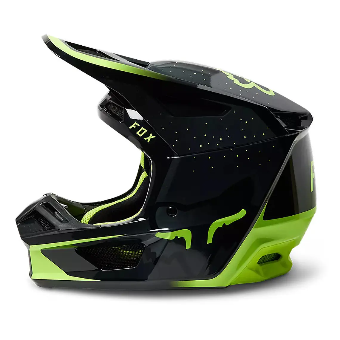 Casco Moto V2 Vizen Amarillo Fox 3