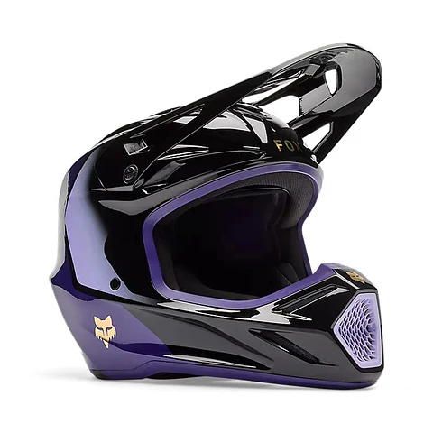 Casco Moto V3 Drip Morado Fox