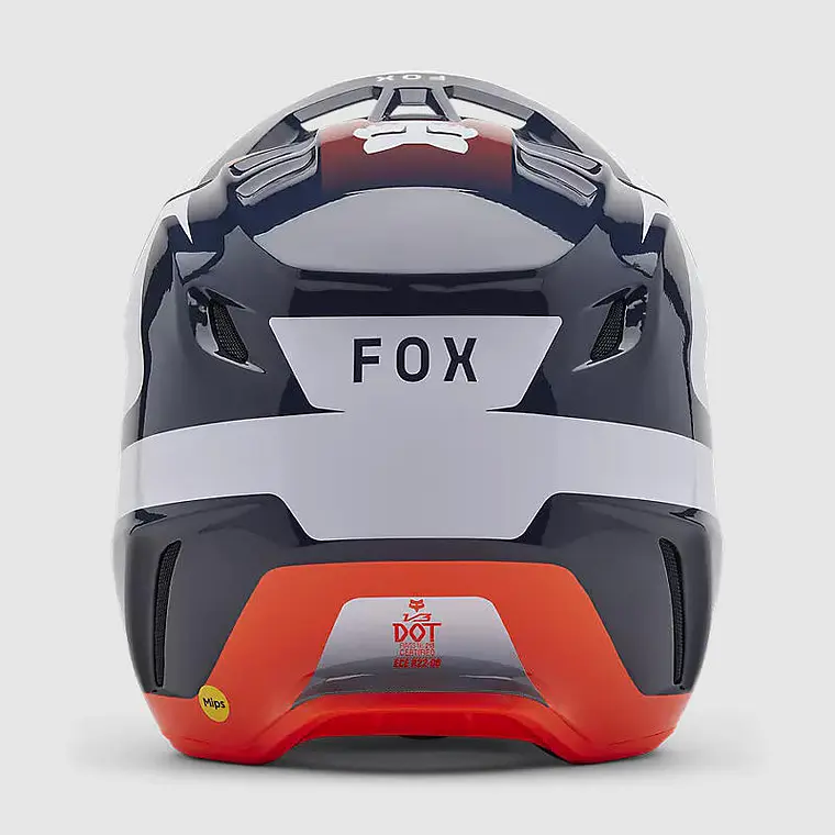 Casco Moto V3 Divider Azul/Blanco Fox 5