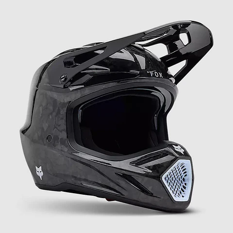 Casco Moto V3 RS Carbon Solid Negro Fox