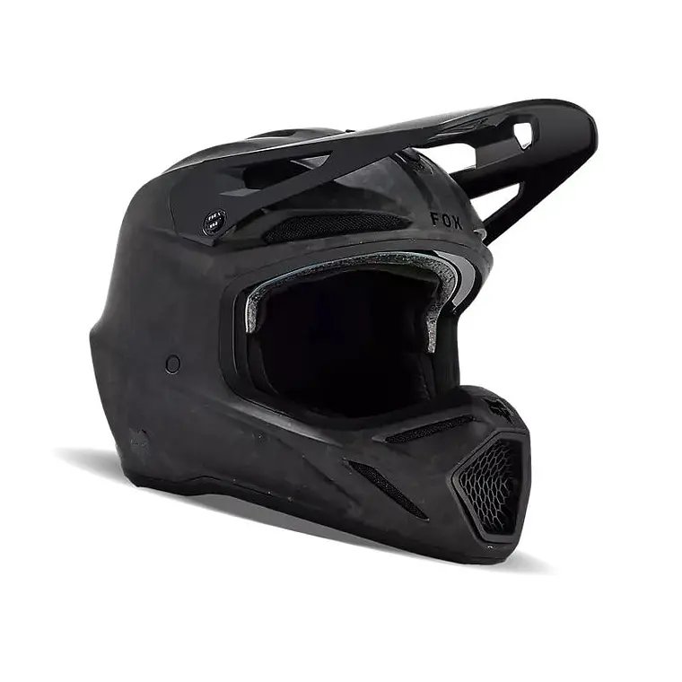 Casco Moto V3 RS Carbon Solid Negro Fox 2