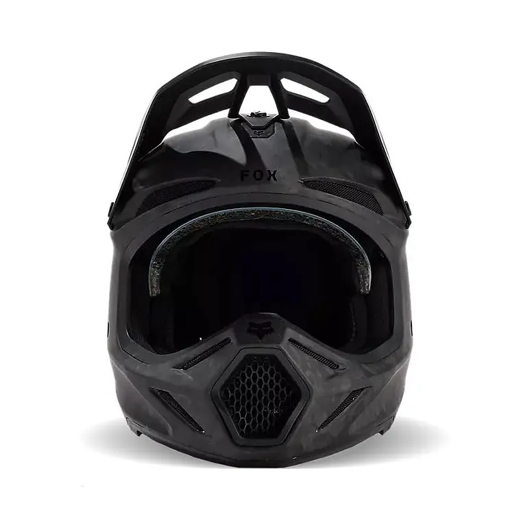 Casco Moto V3 RS Carbon Solid Negro Fox 3