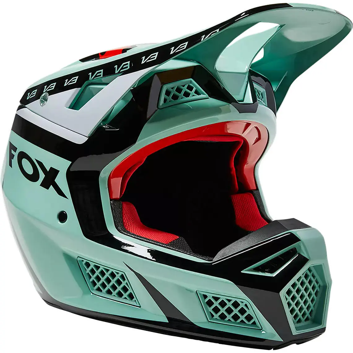 Casco Moto V3 RS DVIDE Verde Agua Fox 1