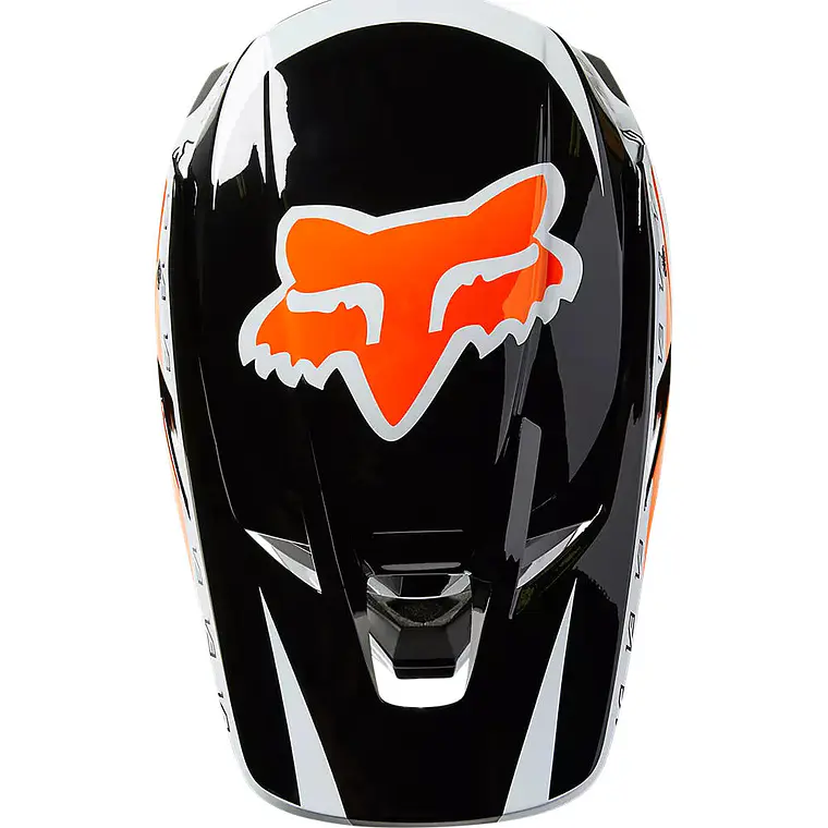 Casco Moto V3 RS DVIDE Negro/Naranjo Fox 3